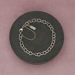 james avery sterling silver medium forged link charm bracelet size 7.5in